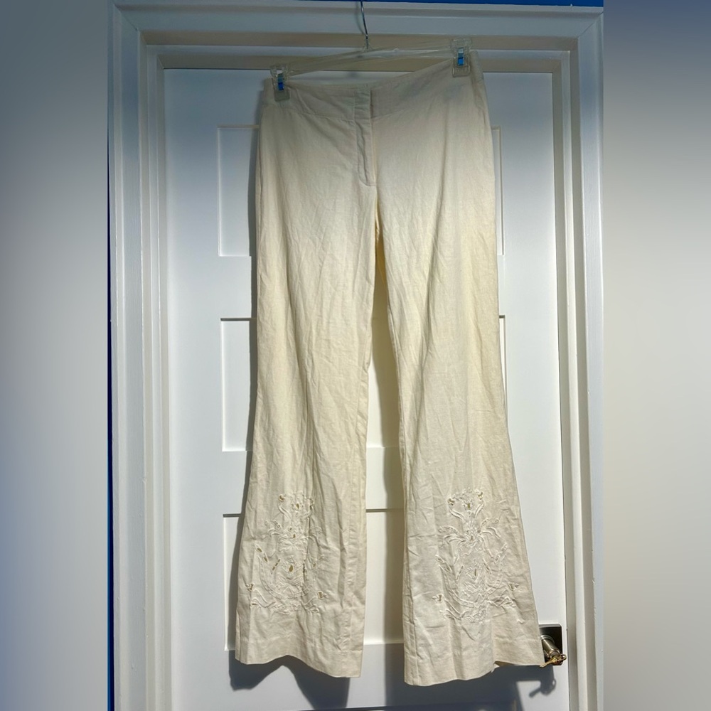 H&M Cream Wide-Leg Pants